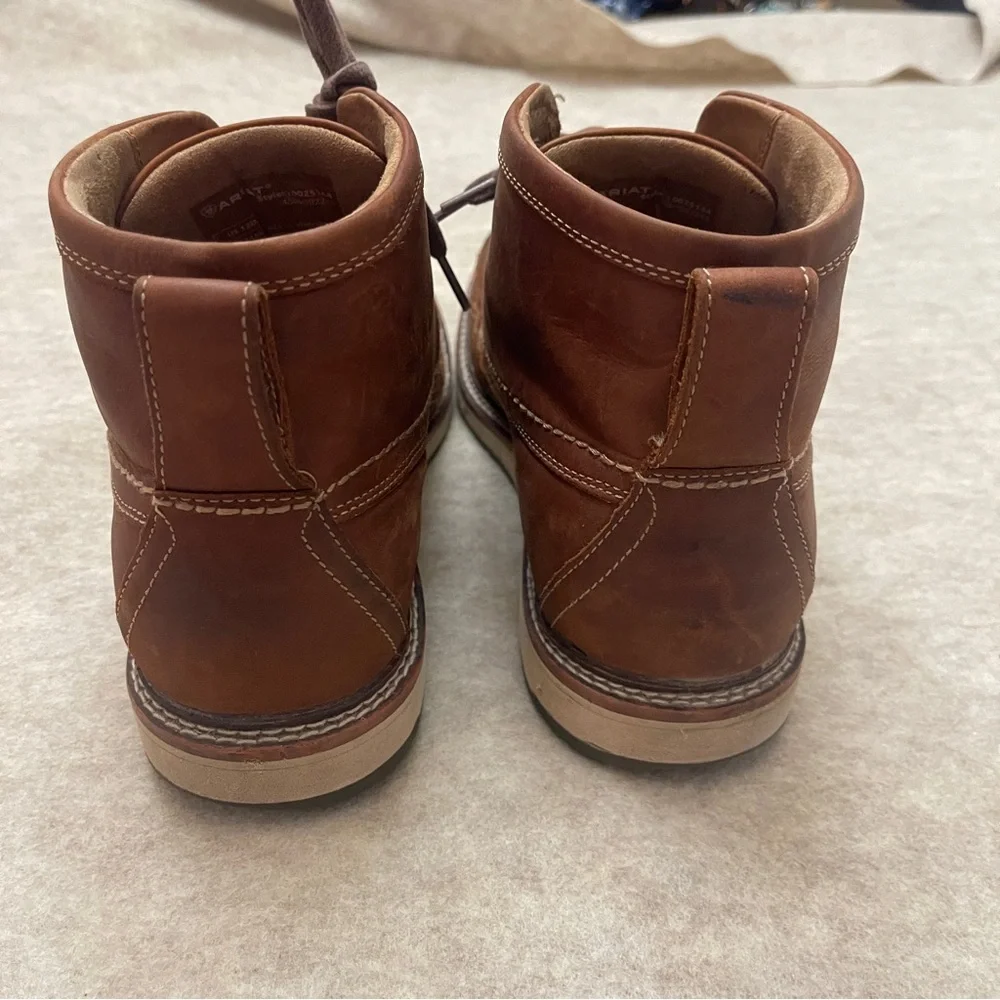 Ariat Lookout Moc Toe Lace Up Brown Leather Lace Up Work Boots Men’s Size 12D